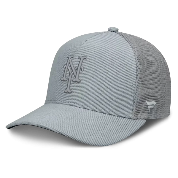 New York Mets Fanatics Corduroy Relief Trucker Adjustable Hat - Gray