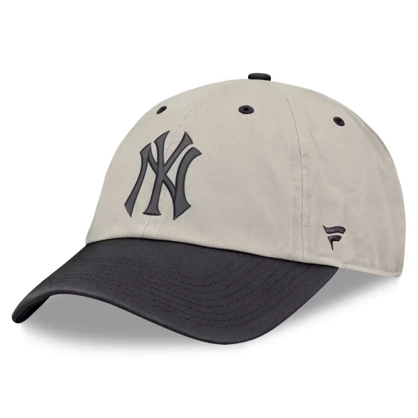 New York Yankees Fanatics Frame Adjustable Hat - Beige/Charcoal
