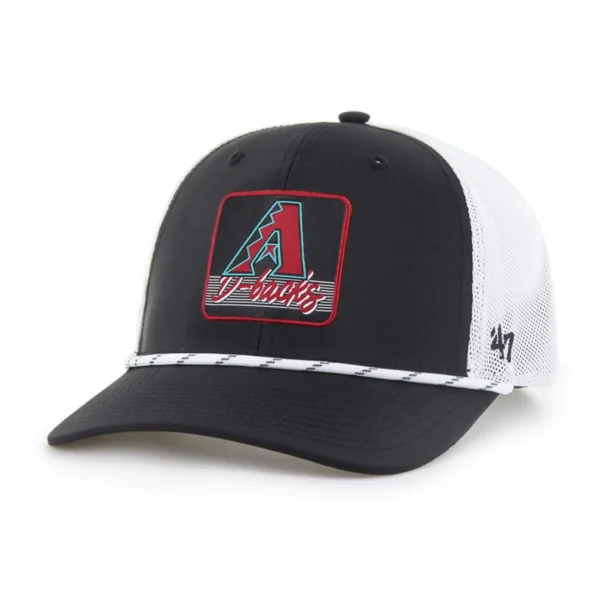 Arizona Diamondbacks '47 Scratch Adjustable Trucker Hat - Black/White