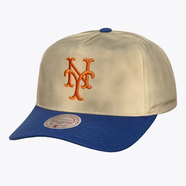 New York Mets Mitchell & Ness Retro Roots Deadstock Cooperstown Adjustable Hat - Cream