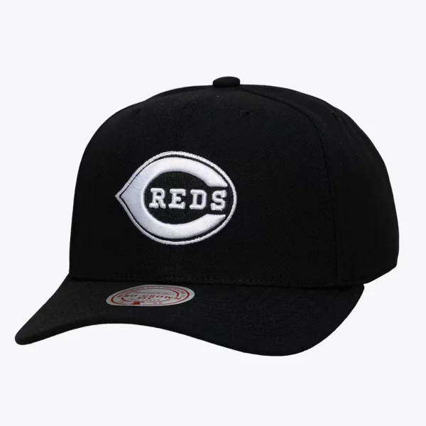 Cincinnati Reds Mitchell & Ness Pro Crown Snapback - Black