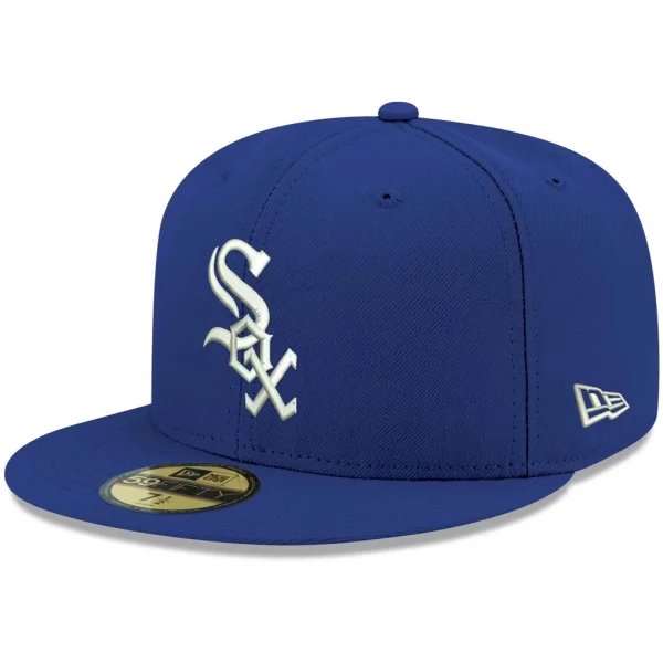 Chicago White Sox New Era White Logo 59FIFTY Fitted Hat  