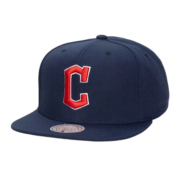 Cleveland Guardians Mitchell & Ness Unisex Side Logo Snapback Hat - Navy