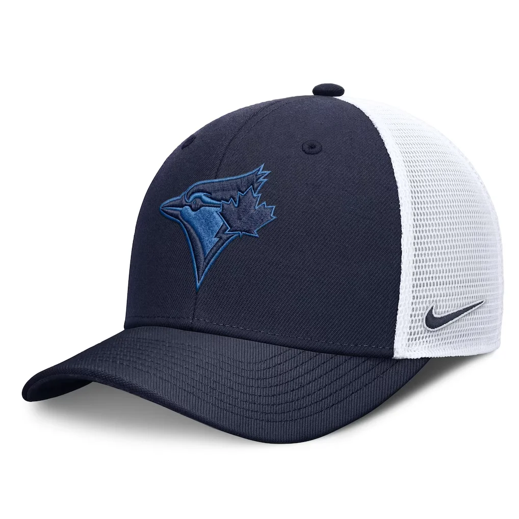 Toronto Blue Jays Nike Tonal Rise Trucker Dri-FIT Adjustable Hat - Navy/White – Photo 1 of 2
