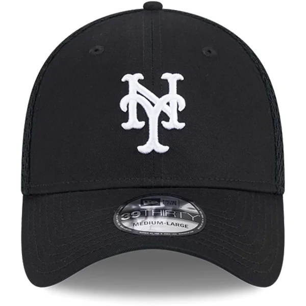 New York Mets New Era Neo 39THIRTY Flex Hat - Black/White