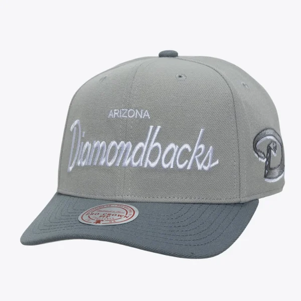 Arizona Diamondbacks Mitchell & Ness Cooperstown Thunderstorm Head Coach Pro-Crown Adjustable Hat - Gray
