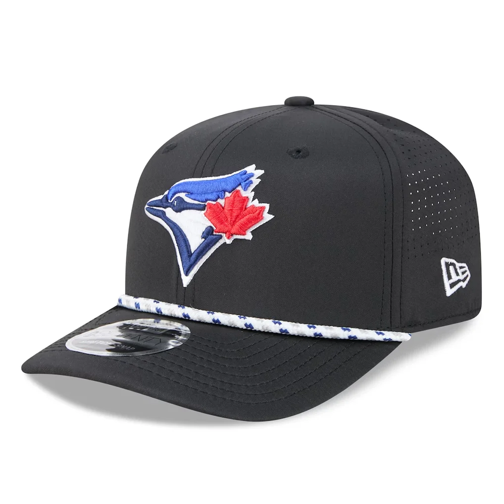 Toronto Blue Jays New Era Vented 9SEVENTY Rope COOLERA Adjustable Hat - Black – Photo 1 of 5