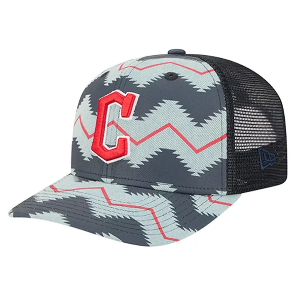 Cleveland Guardians New Era Aztec Denim 9SEVENTY Adjustable Hat - Denim/Navy