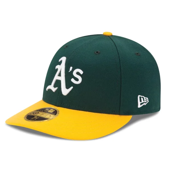Athletics New Era Home Authentic Collection On-Field Low Profile 59FIFTY Fitted Hat - Green/Yellow