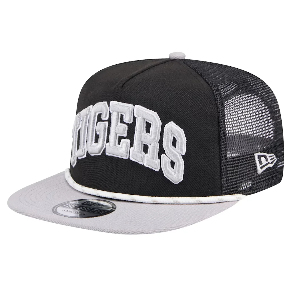 Detroit Tigers New Era Throwback Meshback Golfer Hat - Black – Photo 1 of 6