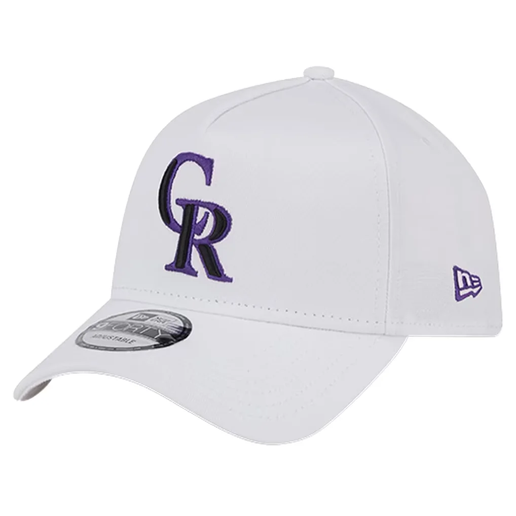 Colorado Rockies New Era TC A-Frame 9FORTY Adjustable Hat - White – Photo 1 of 5
