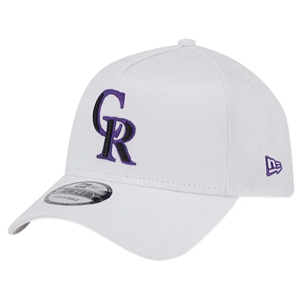 Colorado Rockies New Era TC A-Frame 9FORTY Adjustable Hat - White