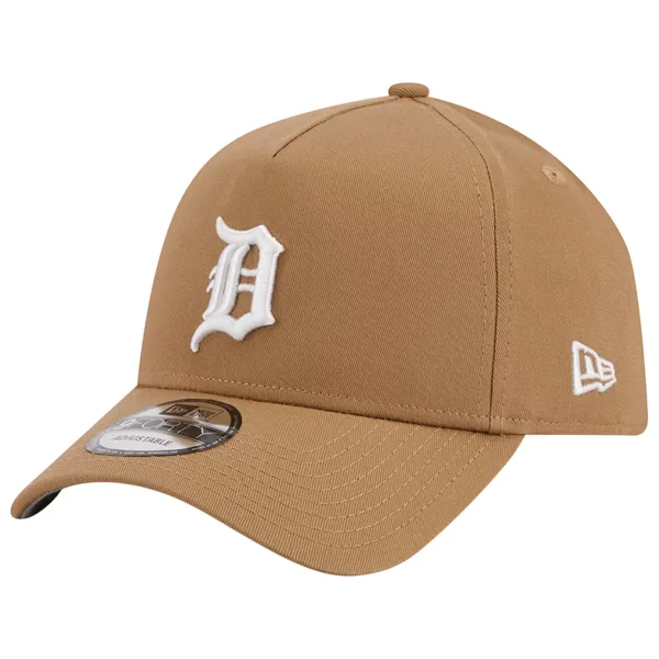 Detroit Tigers New Era A-Frame 9FORTY Adjustable Hat - Khaki