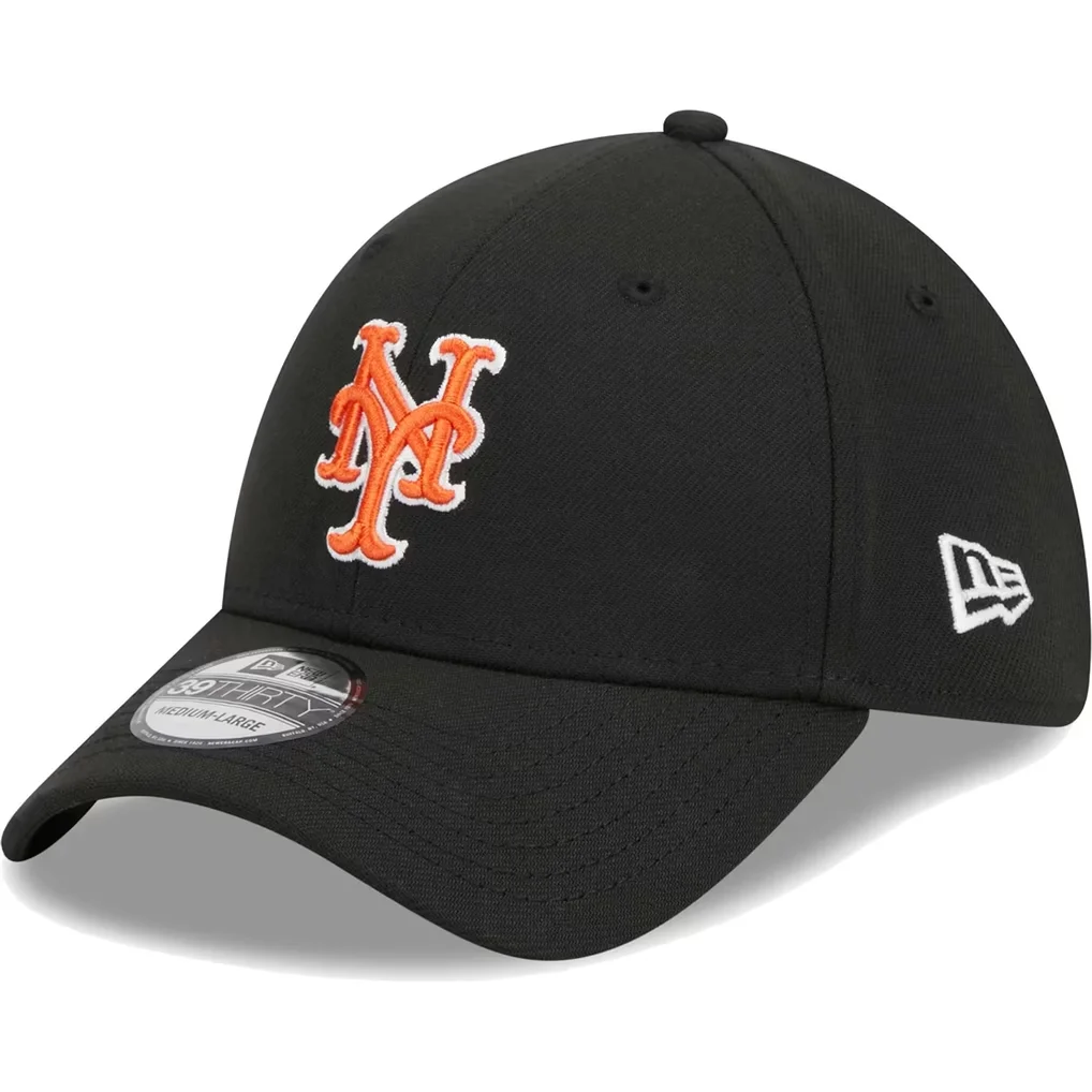 New York Mets New Era Logo 39THIRTY Flex Hat - Black – Photo 1 of 6