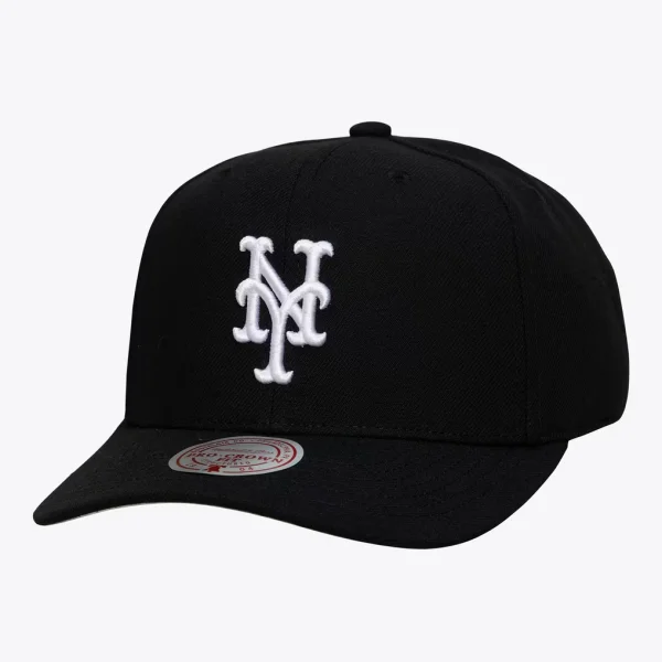 New York Mets Mitchell & Ness Pro Crown Snapback - Black