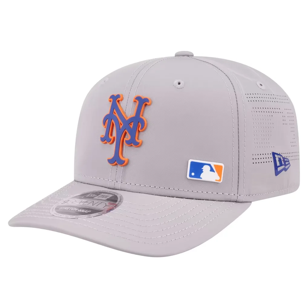 New York Mets New Era Laser Perforated 9SEVENTY Adjustable Hat - Gray – Photo 1 of 7