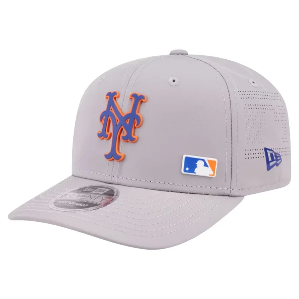 New York Mets New Era Laser Perforated 9SEVENTY Adjustable Hat - Gray