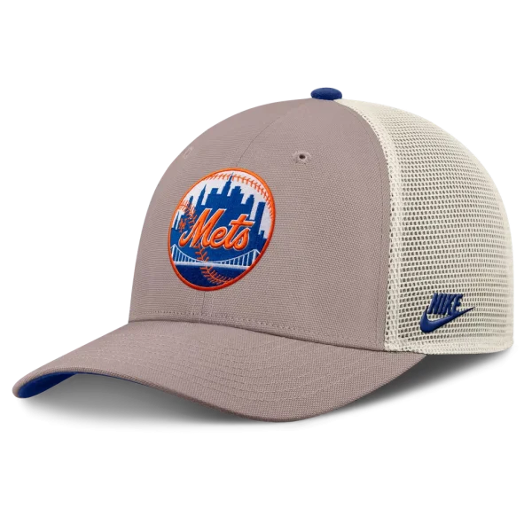 New York Mets Nike Cooperstown Rise Adjustable Trucker Hat - Khaki