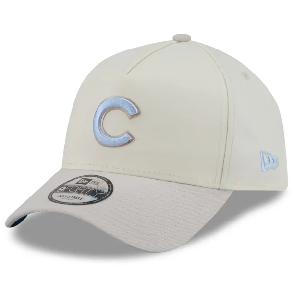 Chicago Cubs New Era Crisp Equinox World Series 9FORTY A-Frame Adjustable Hat - Natural