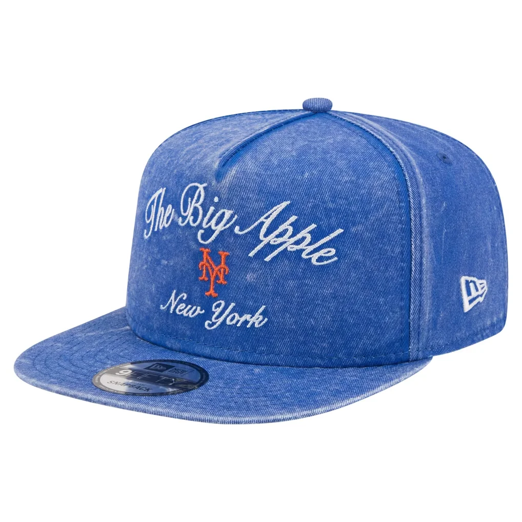 New York Mets New Era City Slogan A-Frame 9FIFTY Snapback Hat - Royal – Photo 1 of 7
