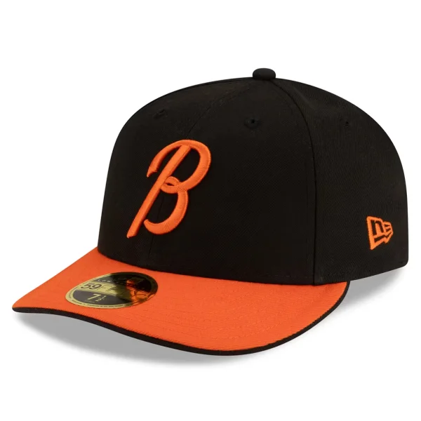 Baltimore Orioles New Era Authentic Collection Low Profile 59FIFTY Fitted Hat - Black/Orange