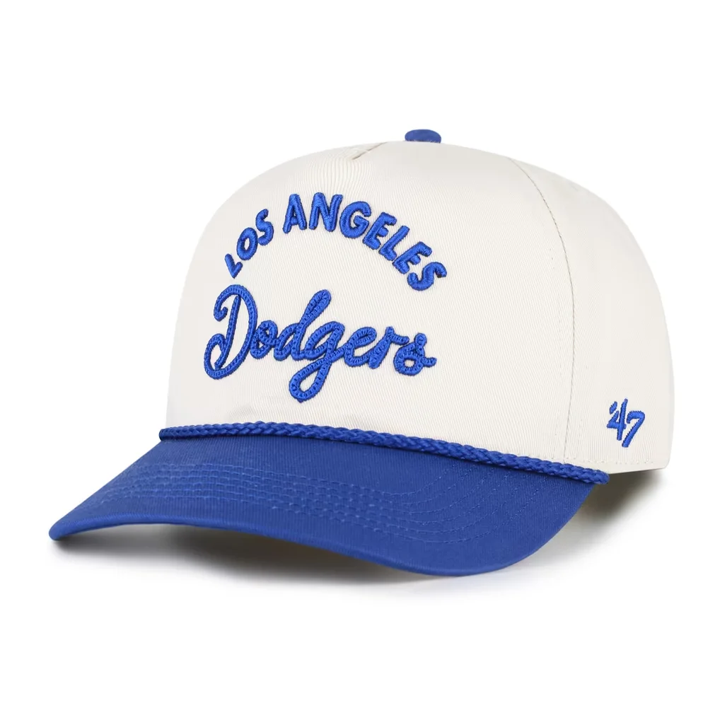 Los Angeles Dodgers '47 Unisex Rope Script Hitch Adjustable Hat - Natural/Royal – Photo 1 of 3