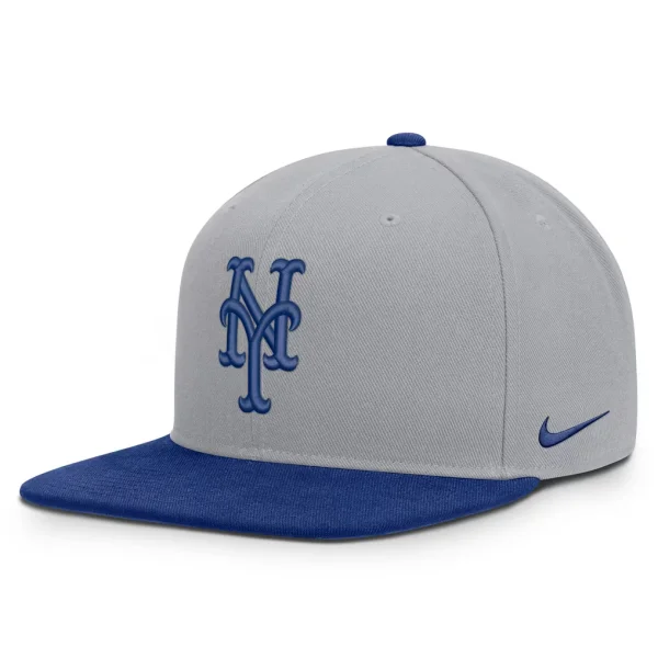 New York Mets Nike Primetime Pro Dri-FIT Snapback Hat - Gray/Royal