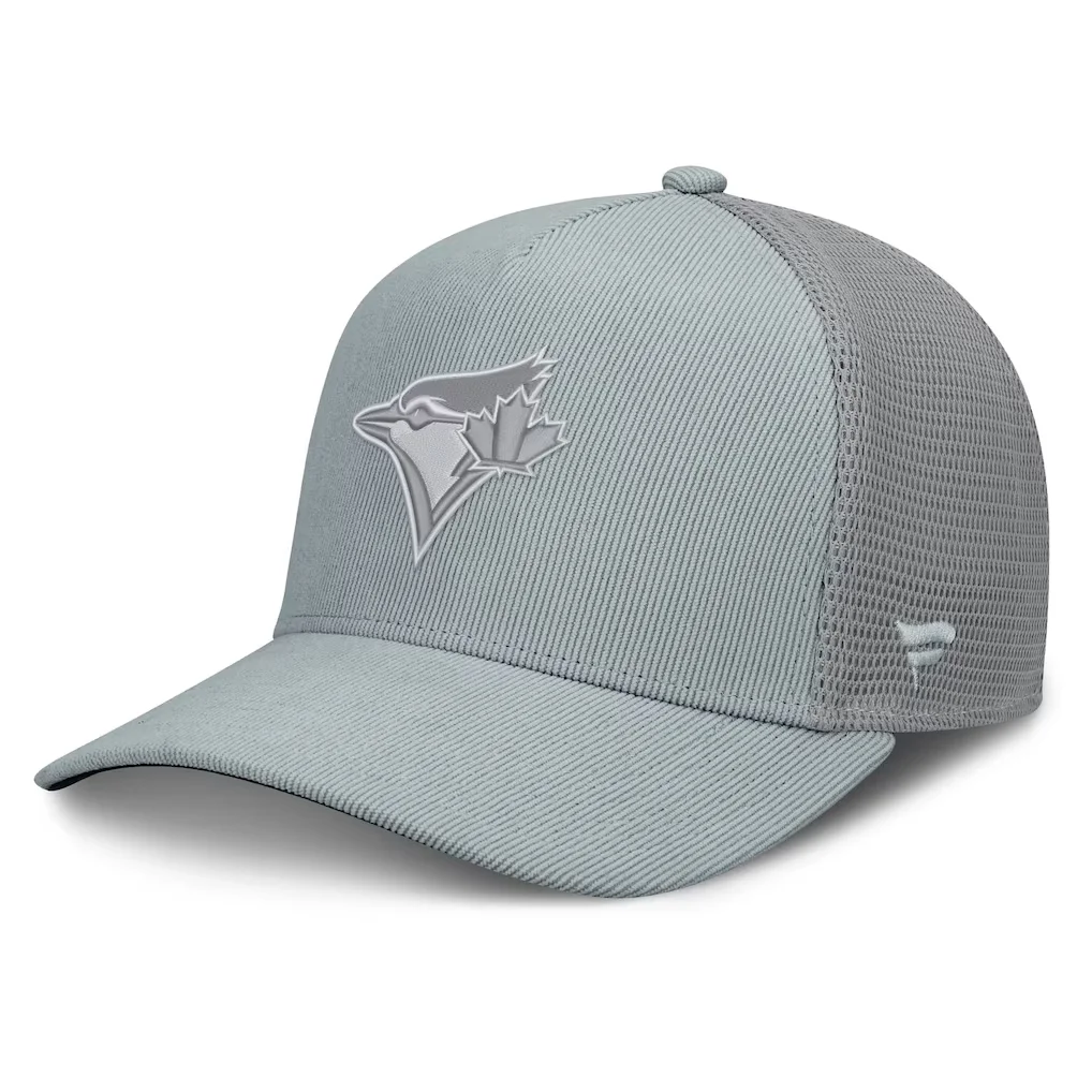 Toronto Blue Jays Fanatics Corduroy Relief Trucker Adjustable Hat - Gray – Photo 1 of 5