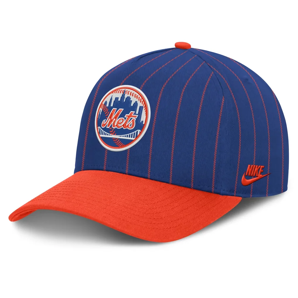 New York Mets Nike Male Cooperstown Rise A-Frame Adjustable Hat - Royal/Orange – Photo 1 of 4
