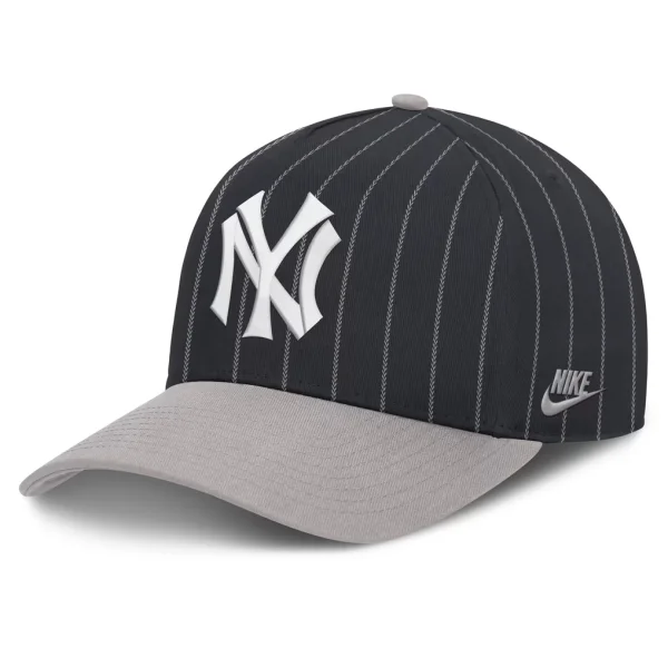 New York Yankees Nike Male Cooperstown Rise A-Frame Adjustable Hat - Navy/Gray