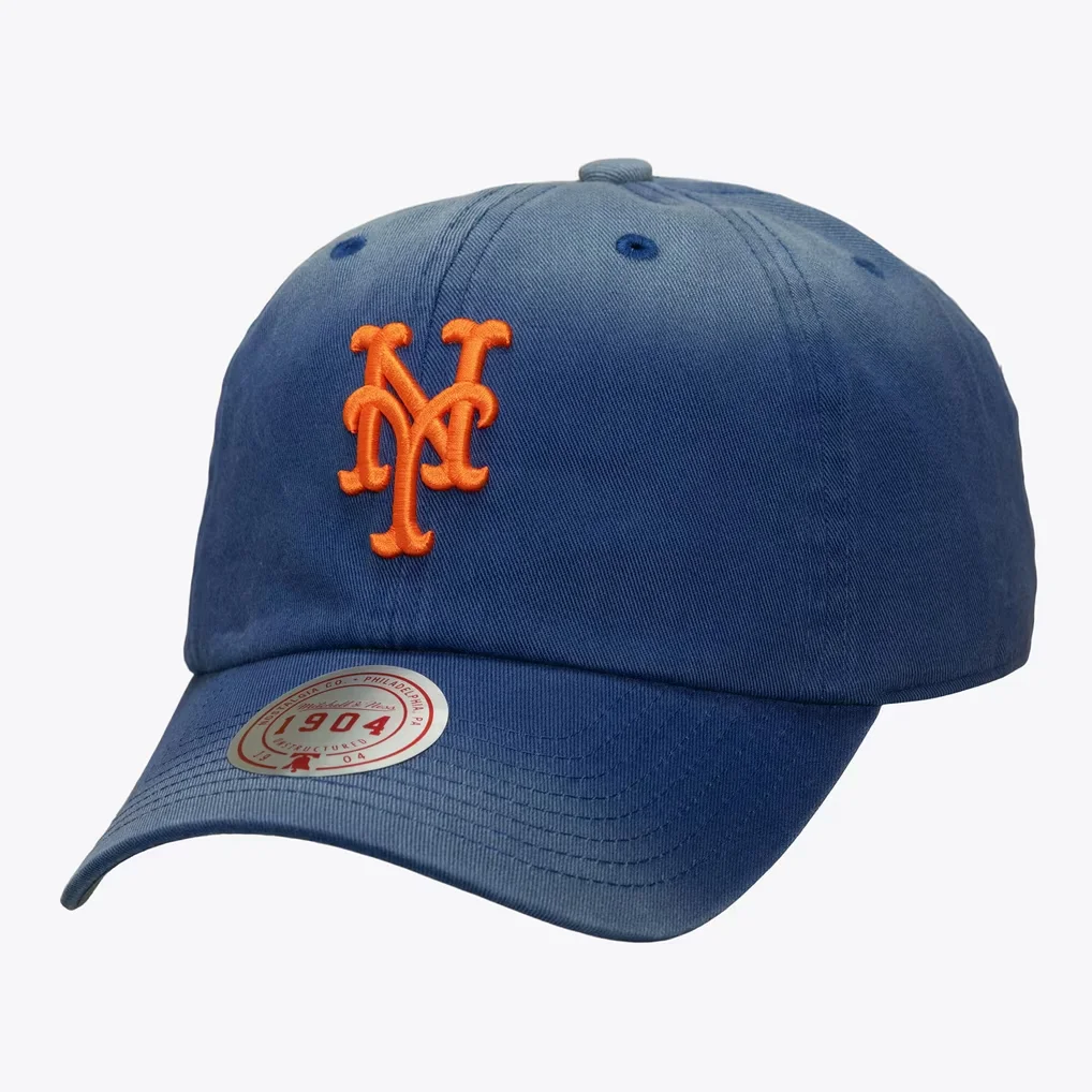 New York Mets Mitchell & Ness Unisex 1904 Soft Wash Adjustable Hat - Royal – Photo 1 of 3