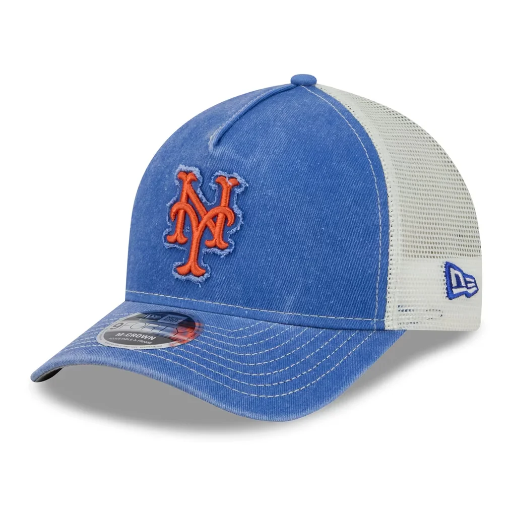 New York Mets New Era Fan 9FORTY A-Frame Trucker Adjustable Hat - Royal – Photo 1 of 5