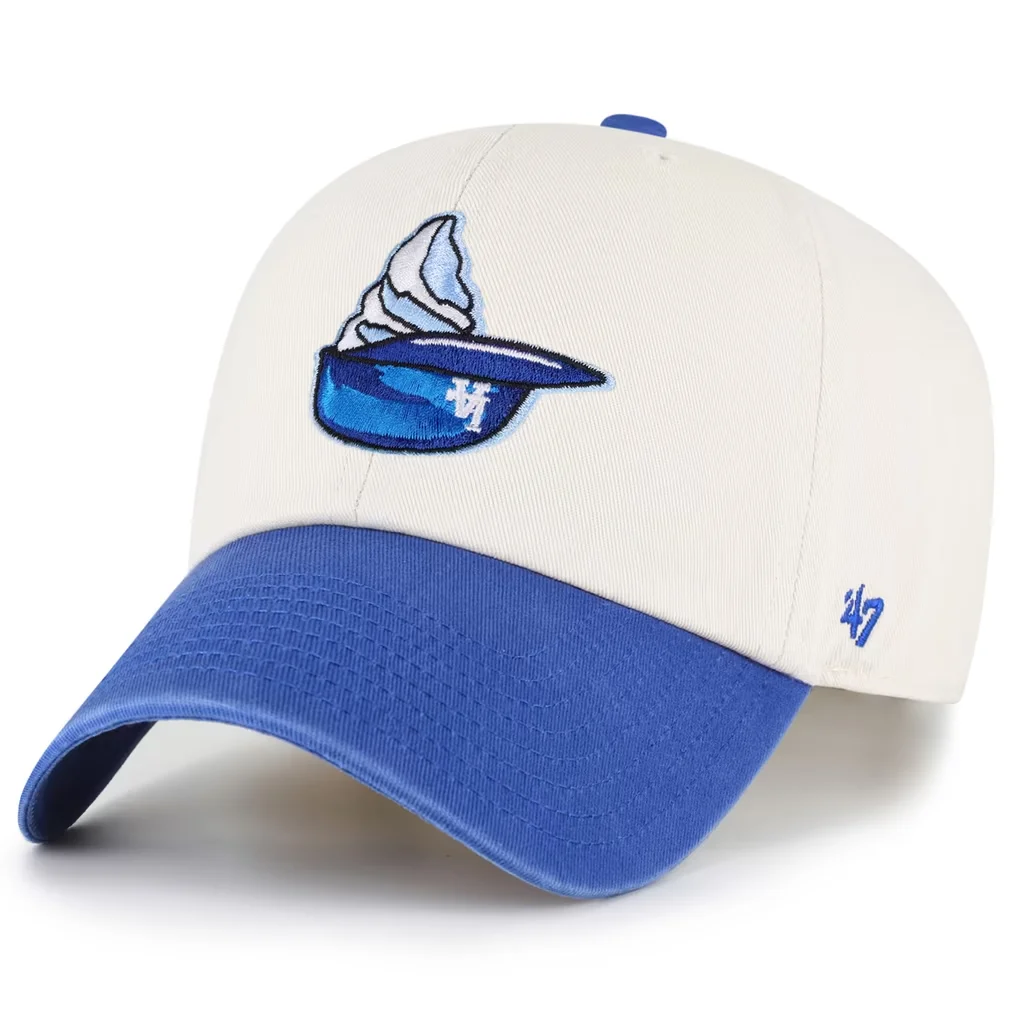Los Angeles Dodgers '47 Unisex Single Swirl Ice Cream Helmet 2.0 Clean Up Adjustable Hat - Natural – Photo 1 of 3
