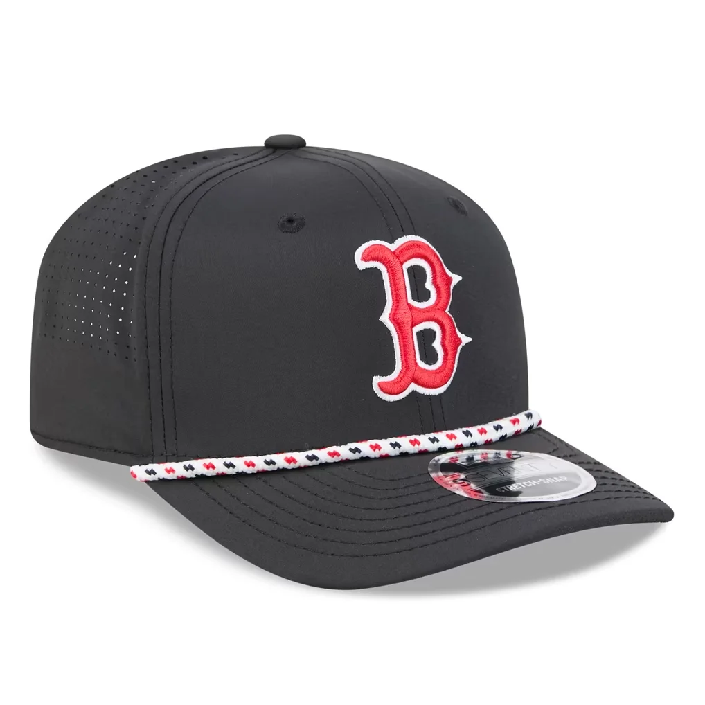 Boston Red Sox New Era Vented 9SEVENTY Rope Adjustable Hat - Black – Photo 1 of 5