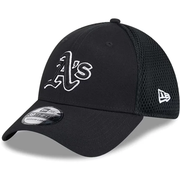 Athletics New Era Neo 39THIRTY Flex Hat - Black/White