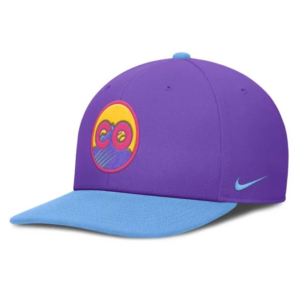 Colorado Rockies Nike 2025 City Connect Pro Performance Snapback Hat - Purple/Light Blue