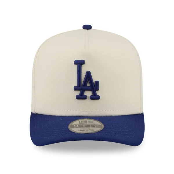 Los Angeles Dodgers New Era Rear Hit 9FIFTY A-Frame Snapback Hat - Cream