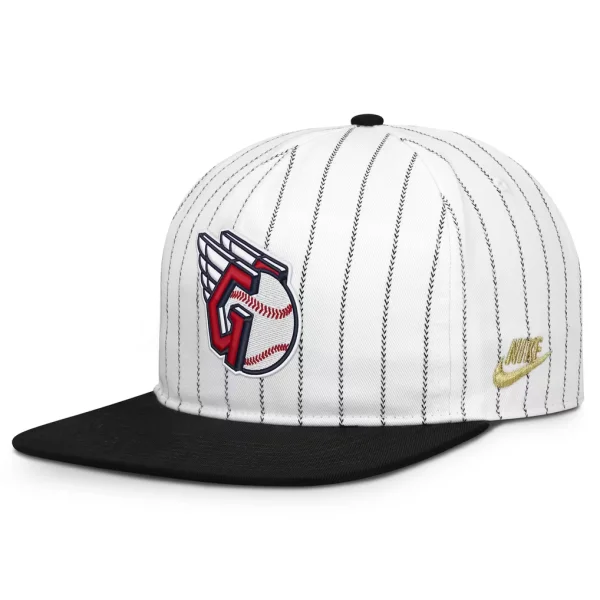 Cleveland Guardians Nike Cooperstown Collection Pro Adjustable Hat - White/Black
