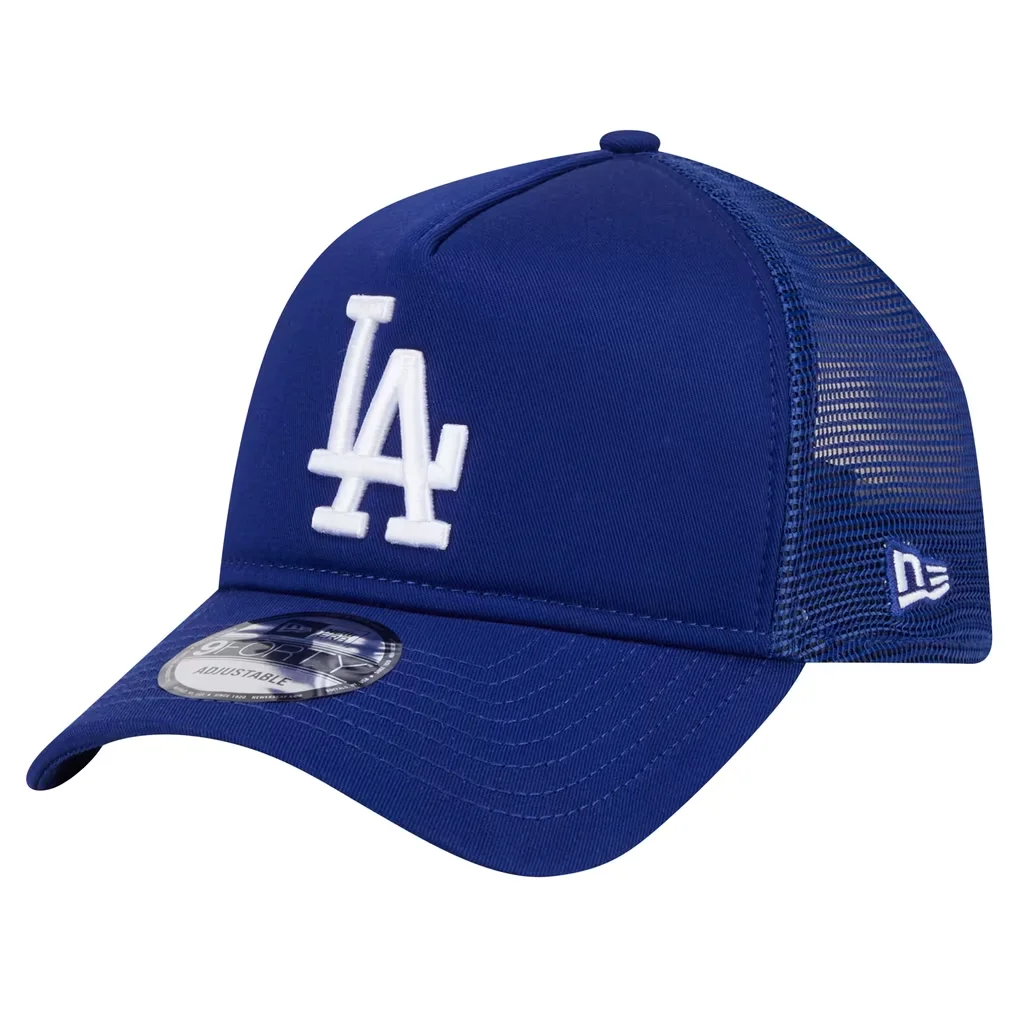 Los Angeles Dodgers New Era 9FORTY A-Frame Trucker Adjustable Hat - Royal – Photo 1 of 5