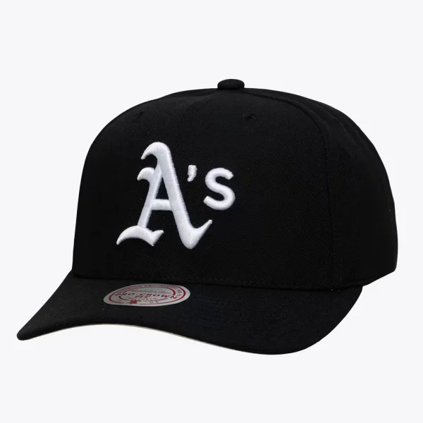Athletics Mitchell & Ness Pro Crown Snapback - Black