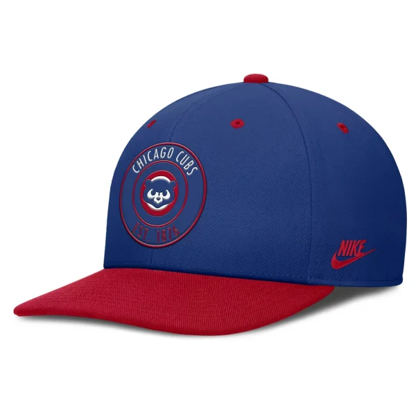 Chicago Cubs Nike Cooperstown Collection Pro Dri-FIT Snapback Hat - Royal/Red
