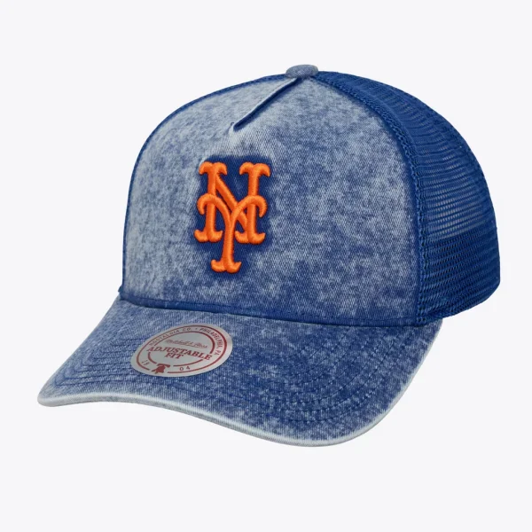 New York Mets Mitchell & Ness Unisex Gameday Adjustable Trucker Hat - Royal