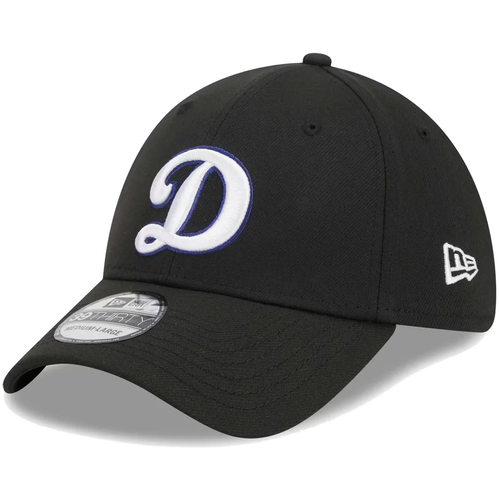 Los Angeles Dodgers New Era Logo 39THIRTY Flex Hat - Black – Photo 1 of 6
