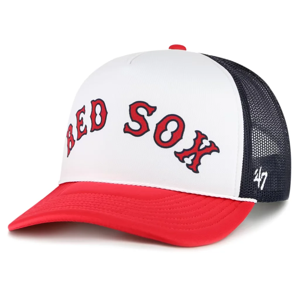 Boston Red Sox '47 Foam Front Script Trucker Snapback Hat - White – Photo 1 of 2
