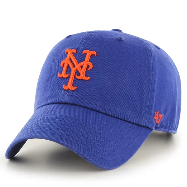 New York Mets '47 Youth Team Logo Clean Up Adjustable Hat - Royal