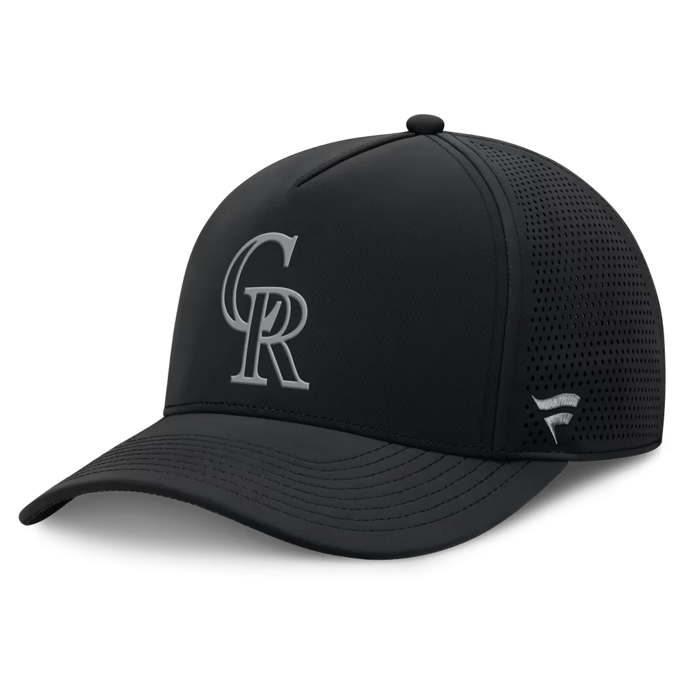 Colorado Rockies Fanatics Men's Perforated Adjustable Hat - Black – Photo 1 of 3