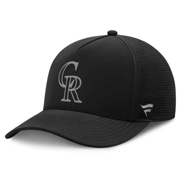 Colorado Rockies Fanatics Men's Perforated Adjustable Hat - Black