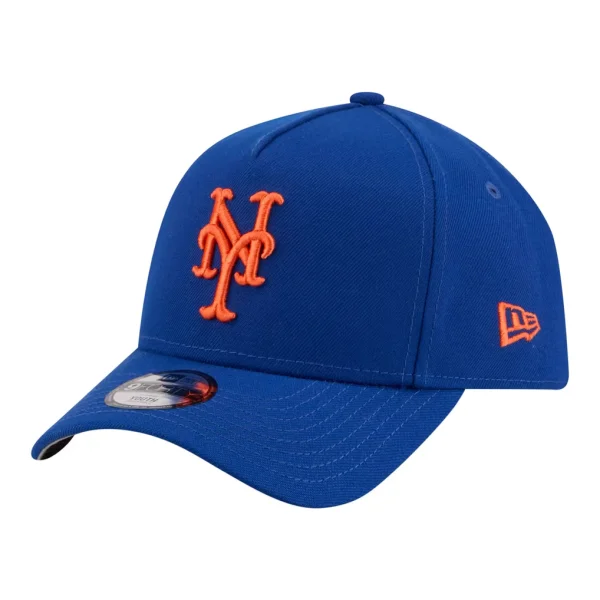 New York Mets New Era Youth 9FORTY A-Frame Adjustable Hat - Royal