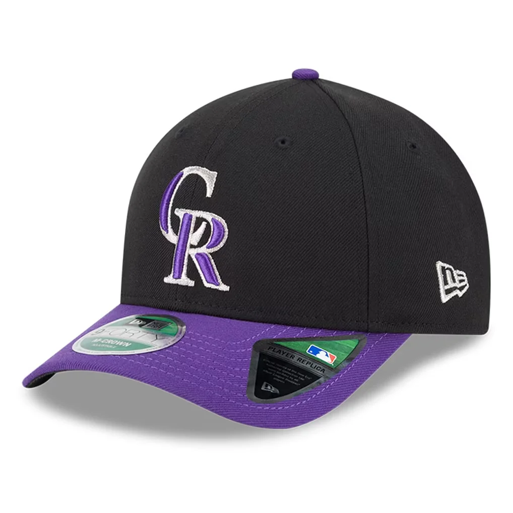Colorado Rockies New Era Player Replica 9FORTY Adjustable Hat - Black/Purple – Photo 1 of 6