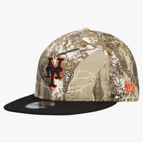 New York Mets New Era Realtree Orange Pop 9FIFTY Snapback Hat - Camo